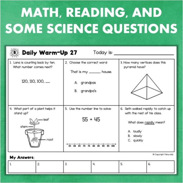 2nd grade morning work B